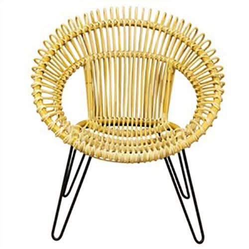 ROSALIND HAND WOVEN RATTAN LEISURE CHAIR - NATURAL - MyChocolateWood