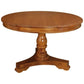 ROSMARIE QUEEN ANN ROUND DINING TABLE IN SOLID MAHOGANY 120CM - LIGHT PECAN - MyChocolateWood