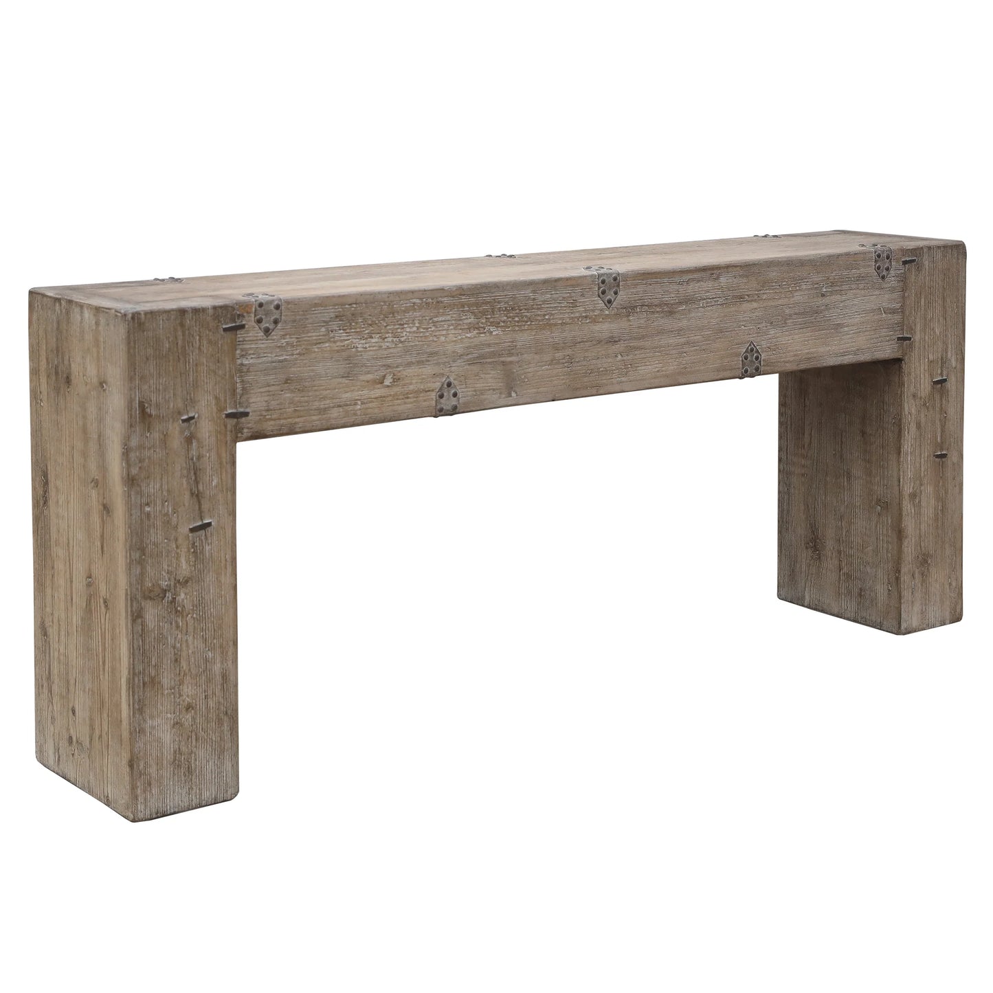 ROWAN SOLID PINE BLOCK CONSOLE TABLE/HALL TABLE - MyChocolateWood