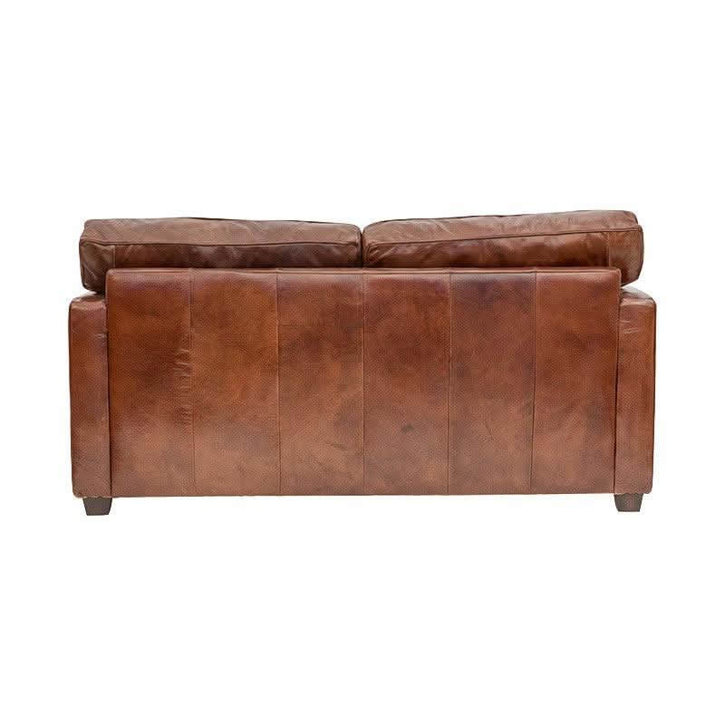 ROXIE AGED LEATHER 2-SEATER SOFA IN TOP GRAIN COW HIDE - MyChocolateWood