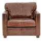 ROXIE AGED LEATHER SINGLE ARMCHAIR IN TOP GRAIN COW HIDE - MyChocolateWood