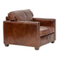 ROXIE AGED LEATHER SINGLE ARMCHAIR IN TOP GRAIN COW HIDE - MyChocolateWood