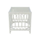 RUSSO TEMPERED GLASS TOP RATTAN SIDE TABLE IN SOLID WHITE - MyChocolateWood