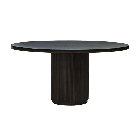 SABRAN MAHOGANY ROUND DINING TABLE GREY OAK