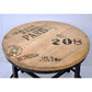 SADIE SOLID MANGO WOOD ROUND COFFEE TABLE WITH IRON LEGS INDUSTRIAL STYLE MARKS. - MyChocolateWood