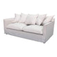 SALIS 2-SEATER SOFA FABRIC WITH 5 CUSHIONS IN STONE COLOUR