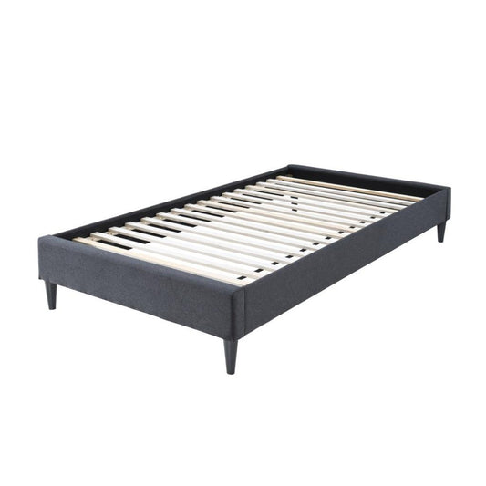 SASHA FABRIC KING SINGLE BED BASE IN MID GREY