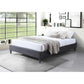 SASHA FABRIC QUEEN BED BASE IN MID GREY