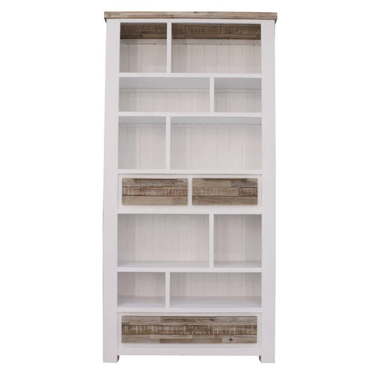 SCARBRO HAMPTONS SOLID ACACIA TIMBER BOOKCASE WITH 3 DRAWERS - MyChocolateWood