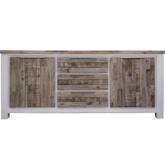 SCARBRO HAMPTONS SOLID ACACIA TIMBER BUFFET SIDEBOARD 2 DOORS 3 DRAWERS  - MyChocolateWood