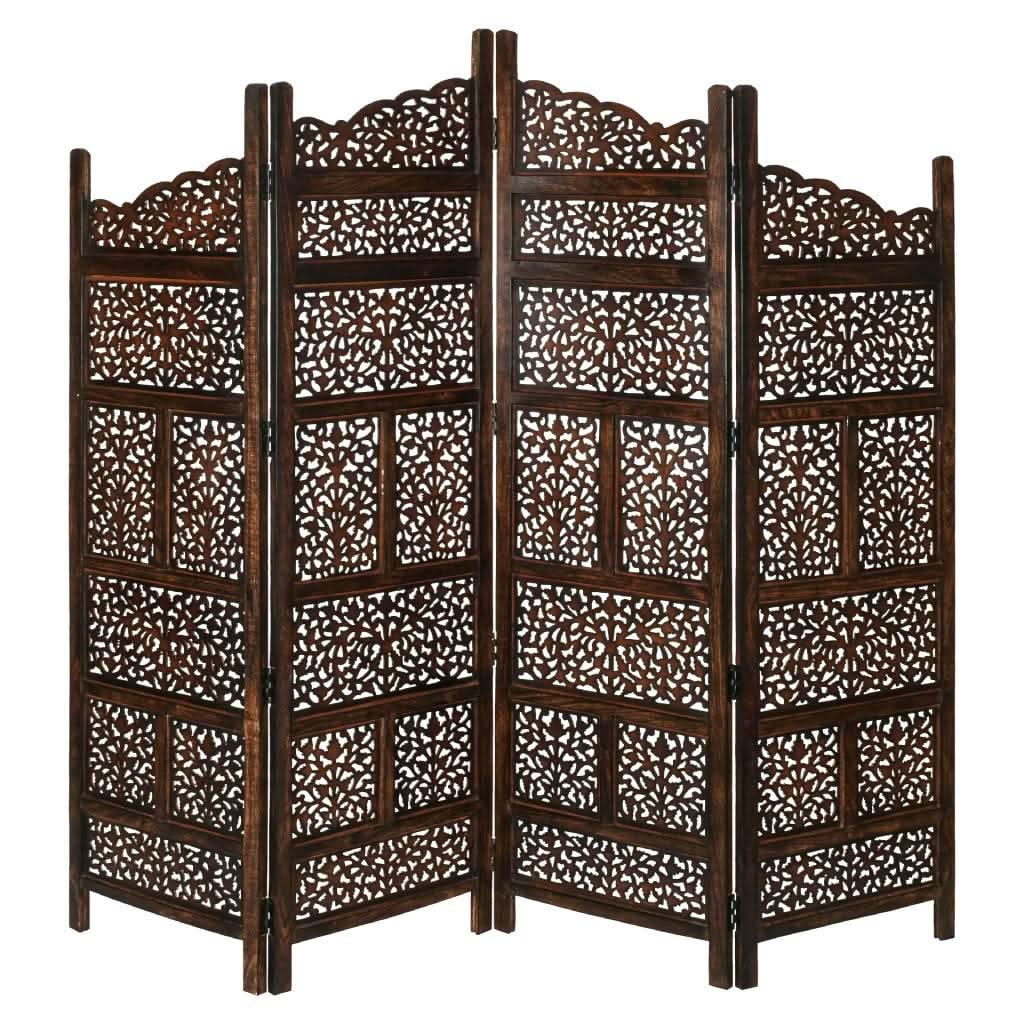 SCREEN ZANETTI 200 X 2.4 X 180CM-BURNT BROWN - MyChocolateWood