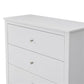SELENE RUBBERWOOD 4-DRAWER TALLBOY  4-DRAWER CHEST OF DRAWERS WHITE