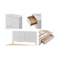 SELENE RUBBERWOOD 4-DRAWER TALLBOY  4-DRAWER CHEST OF DRAWERS WHITE