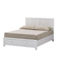SELENE RUBBERWOOD DOUBLE BED WITH 2 DRAWERS WHITE - MyChocolateWood