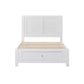 SELENE RUBBERWOOD KING SINGLE BED WITH 1 DRAWER WHITE