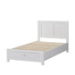 SELENE RUBBERWOOD KING SINGLE BED WITH 1 DRAWER WHITE