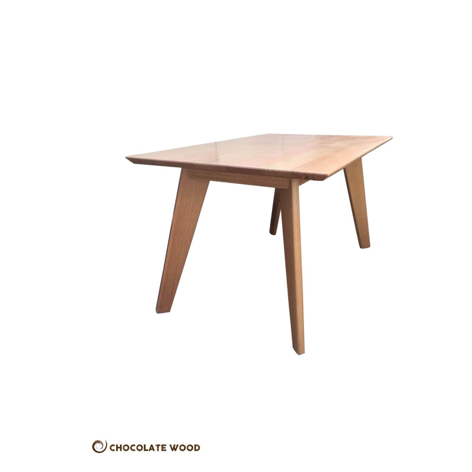 SERENA SOLID TASSIE OAK DINING TABLE - 180CM MADE TO ORDER - MyChocolateWood