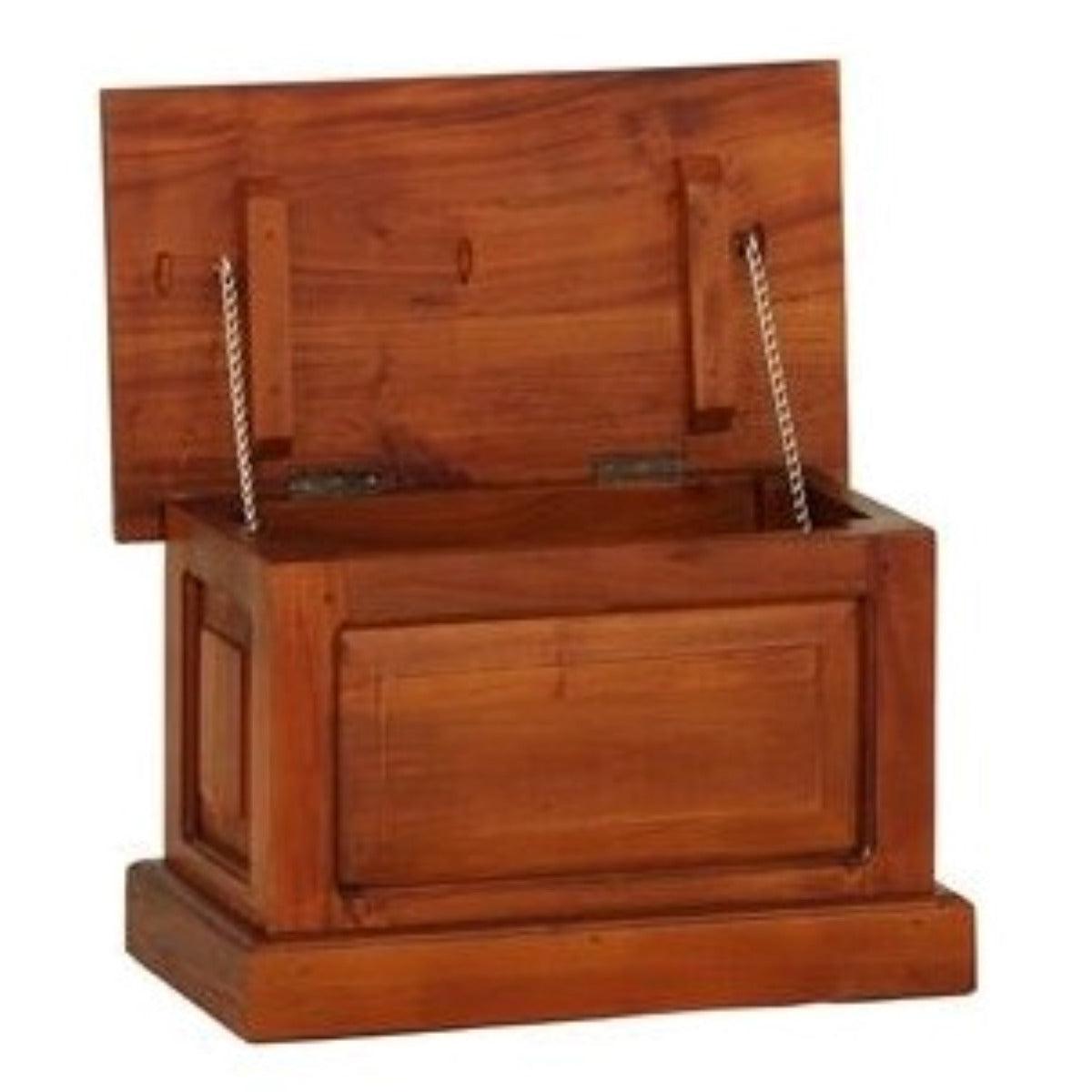 SET OF 2 NORA MAHOGANY TIMBER BLANKET SMALL BOXES IN LIGHT PECAN - MyChocolateWood