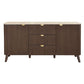 SEVERIN SOLID & VENEER MALAYSIAN HARDWOOD 2-DOOR/3 DRAWER BUFFET - MyChocolateWood