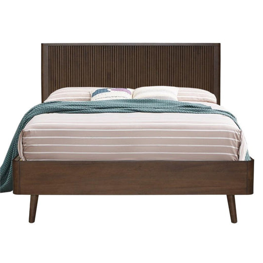 SEVERIN SOLID & VENEER MALAYSIAN HARDWOOD KING BED WALNUT