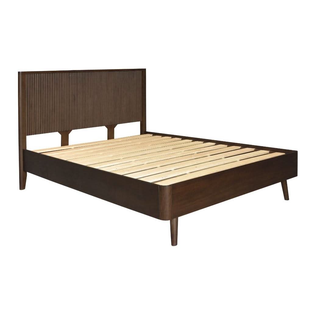 SEVERIN SOLID & VENEER MALAYSIAN HARDWOOD KING BED WALNUT - MyChocolateWood