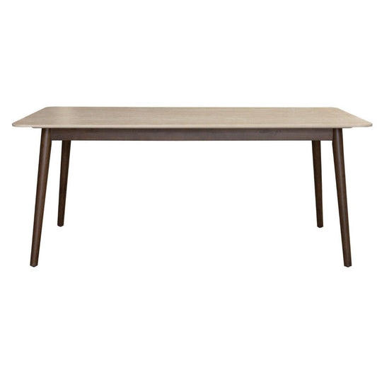 SEVERIN SOLID & VENEER MALAYSIAN HARDWOOD RECTANGULAR DINING TABLE 180CM