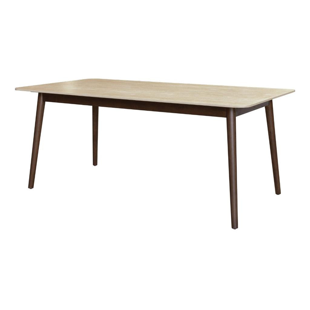SEVERIN SOLID & VENEER MALAYSIAN HARDWOOD RECTANGULAR DINING TABLE  180CM & 6 SEVERIN CHAIRS