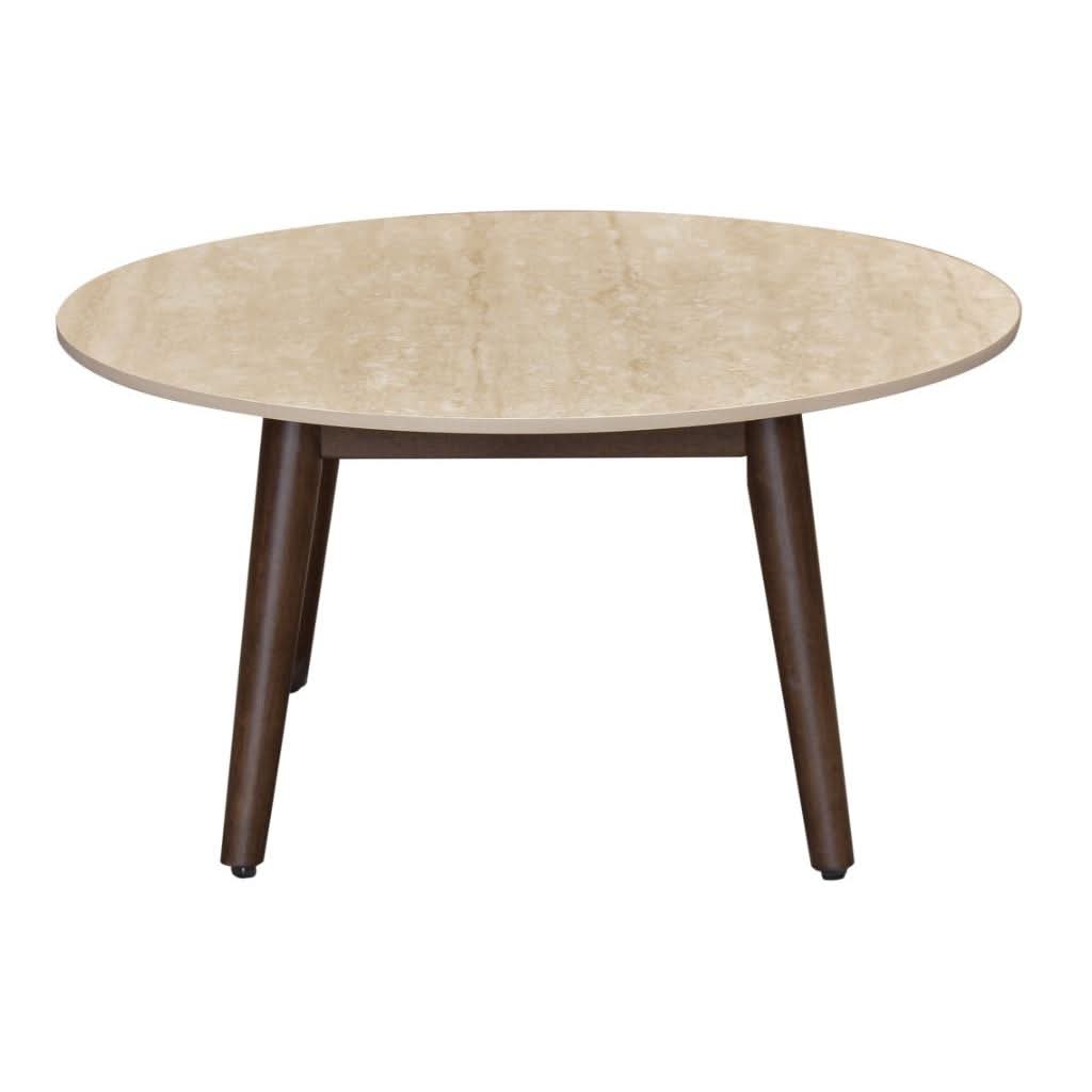 SEVERIN SOLID & VENEER MALAYSIAN HARDWOOD ROUND COFFEE TABLE  WALNUT DIA.80CM - MyChocolateWood