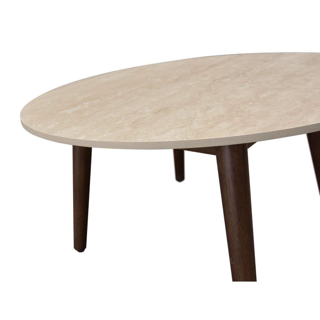 SEVERIN SOLID & VENEER MALAYSIAN HARDWOOD ROUND COFFEE TABLE  WALNUT DIA.80CM - MyChocolateWood
