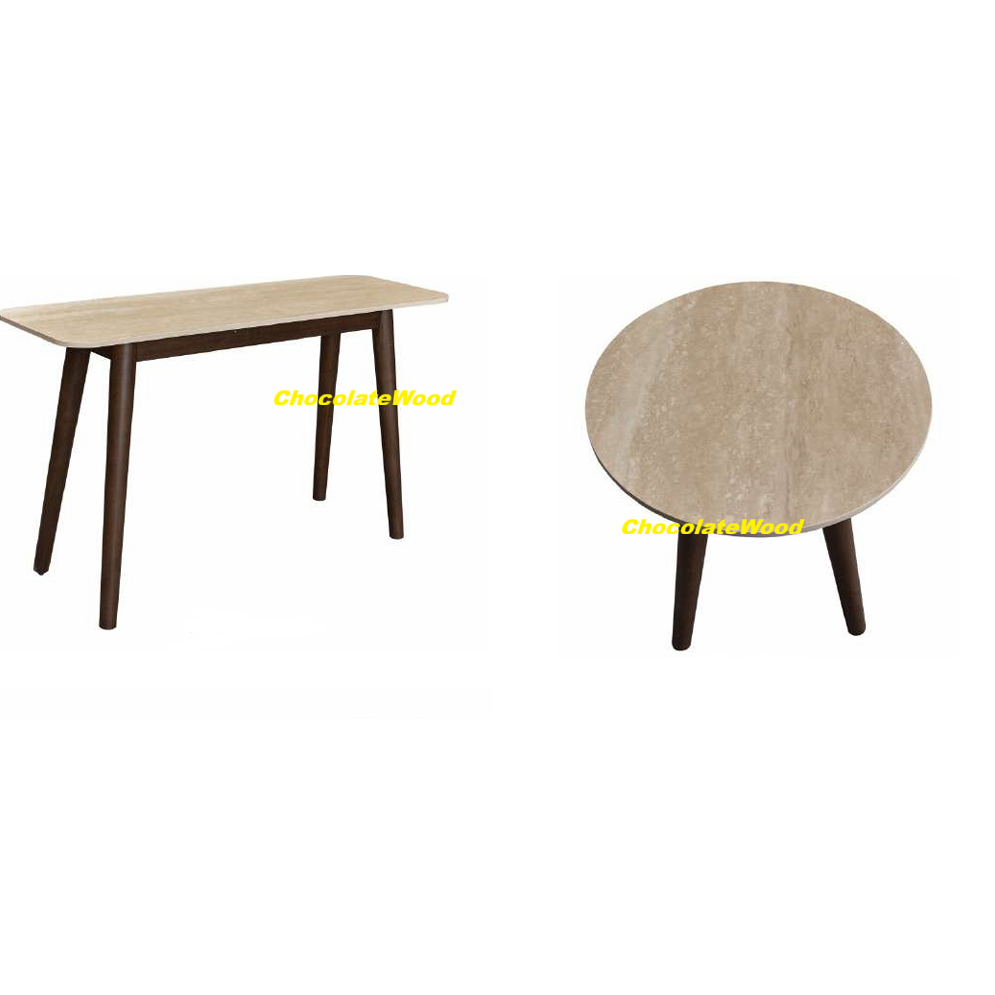 SEVERIN SOLID & VENEER MALAYSIAN HARDWOOD ROUND DINING TABLE  DIA.120CM - MyChocolateWood