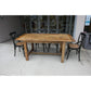 SHANGHAI FARMHOUSE RUSTIC PROVINCIAL HAMPTON STYLE DINING SET (TABLE + 6 CHAIRS IN BLACK) - MyChocolateWood