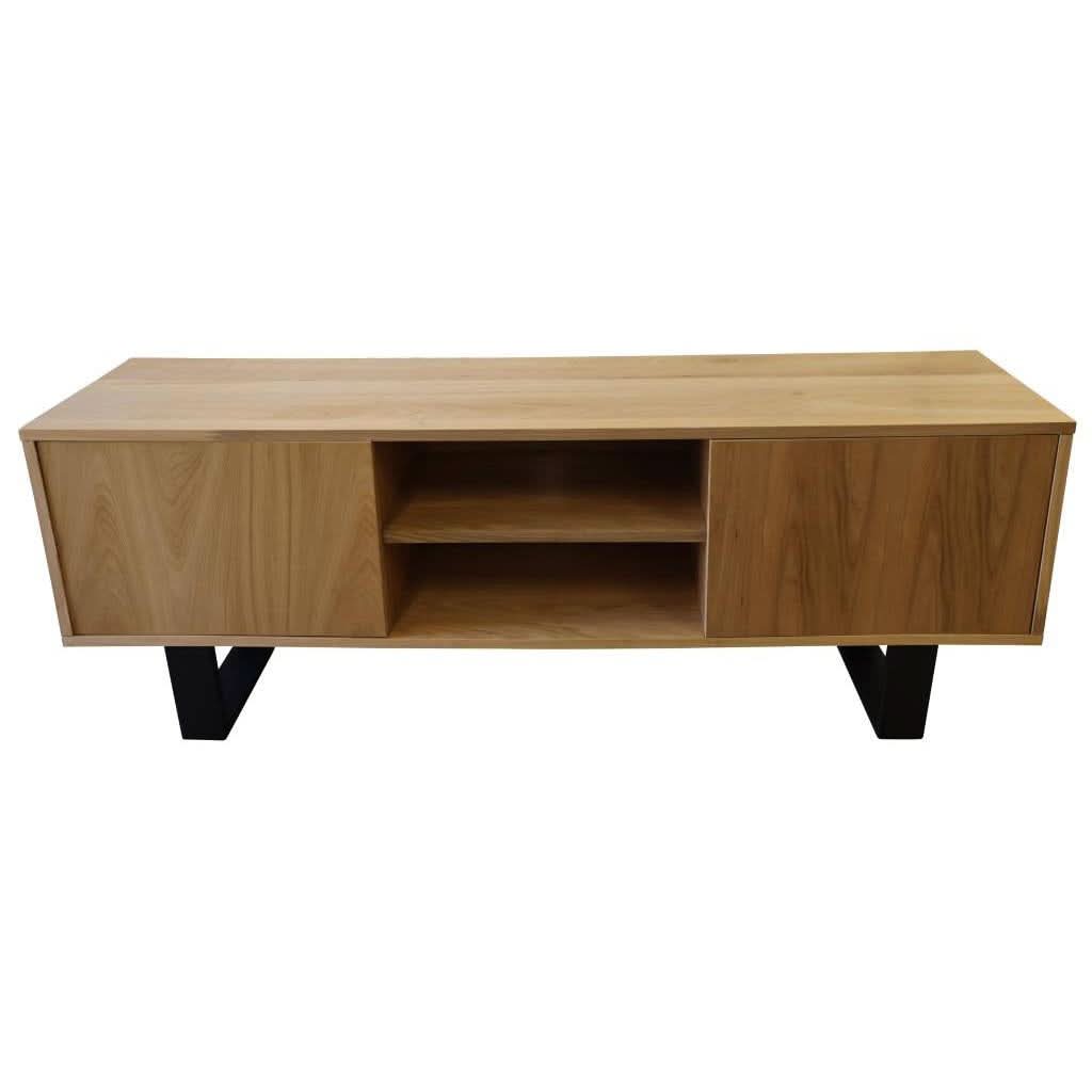 SHERINGHAM ELM TIMBER 2-DOOR ETU TV UNIT NATURAL - MyChocolateWood