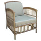 SHIPTON HAMPTONS RATTAN ARMCHAIR IN TOBACCO/TAUPE CUSHION  - MyChocolateWood