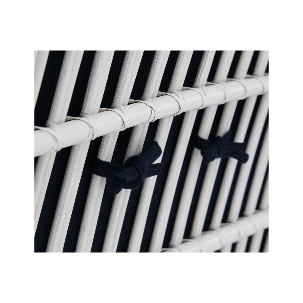 SHIPTON HAMPTONS RATTAN ARMCHAIR IN WHITE/NAVY CUSHION  - MyChocolateWood