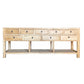 SHULI CHINESE ANTIQUE REPRODUCTION 9-DRAWER HALL TABLE WITH SHELF RECLAIMED ELM - MyChocolateWood