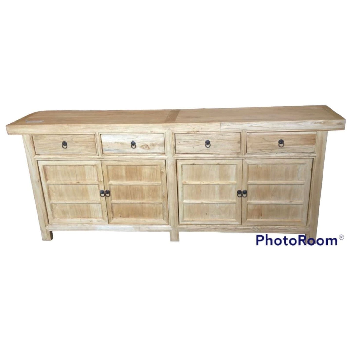 SHULI CHINESE ANTIQUE REPRODUCTION BUFFET SIDEBOARD 4-DOORS 4-DRAWERS RECLAIMED ELM - MyChocolateWood