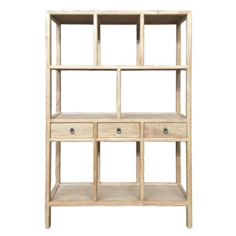 SHULI CHINESE ANTIQUE REPRODUCTION DISPLAY UNIT RECLAIMED ELM - MyChocolateWood