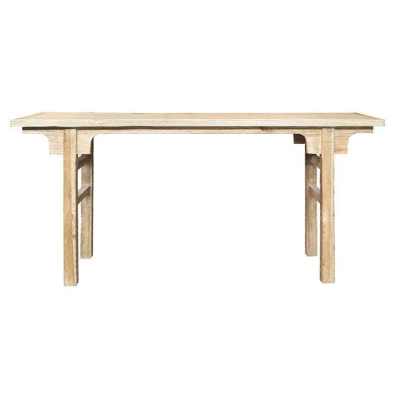 SHULI CHINESE ANTIQUE REPRODUCTION HALL TABLE/CONSOLE RECLAIMED ELM 180 CM - MyChocolateWood