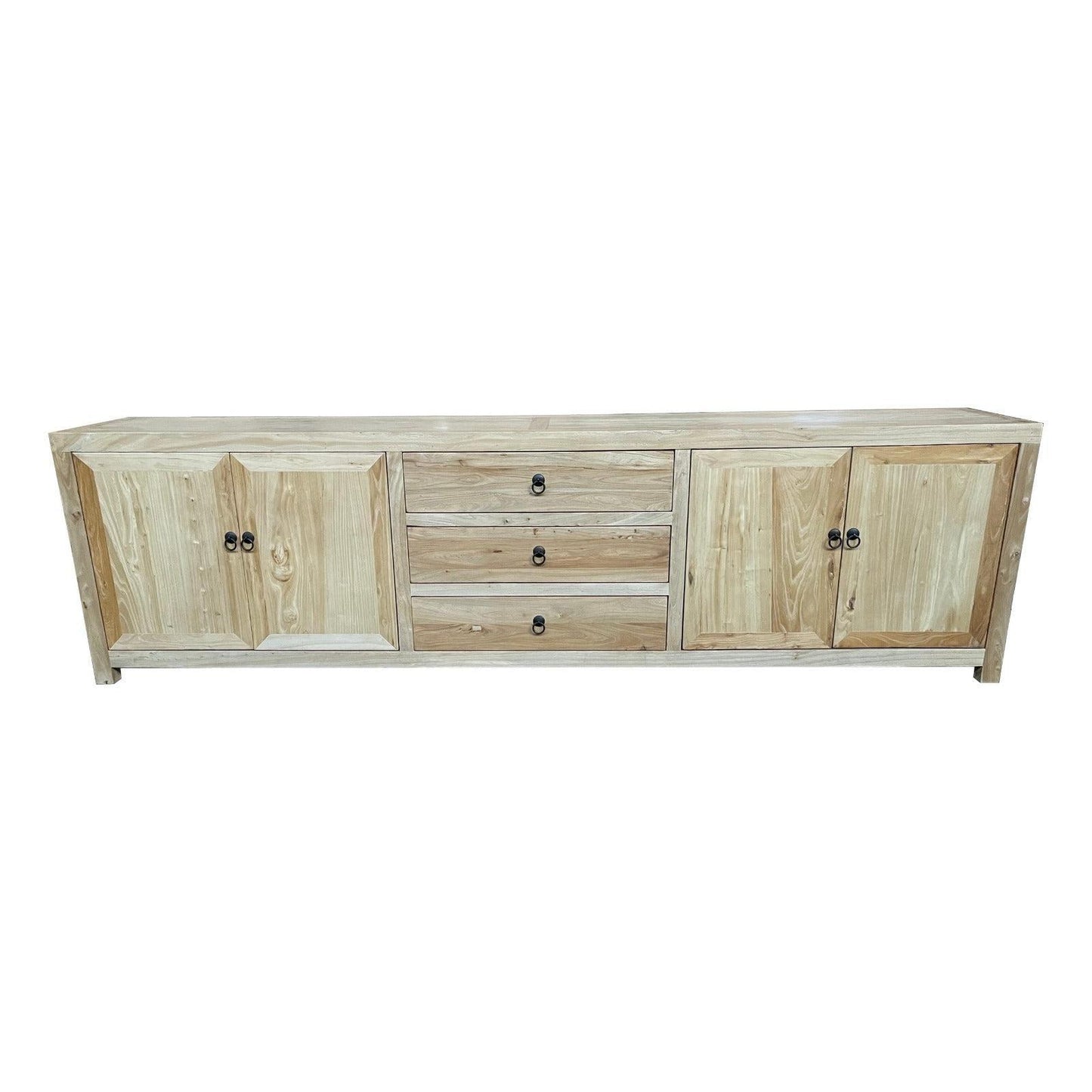 SHULI RECLAIMED ELM CHINESE ANTIQUE REPRODUCTION TV UNIT 250CM - MyChocolateWood