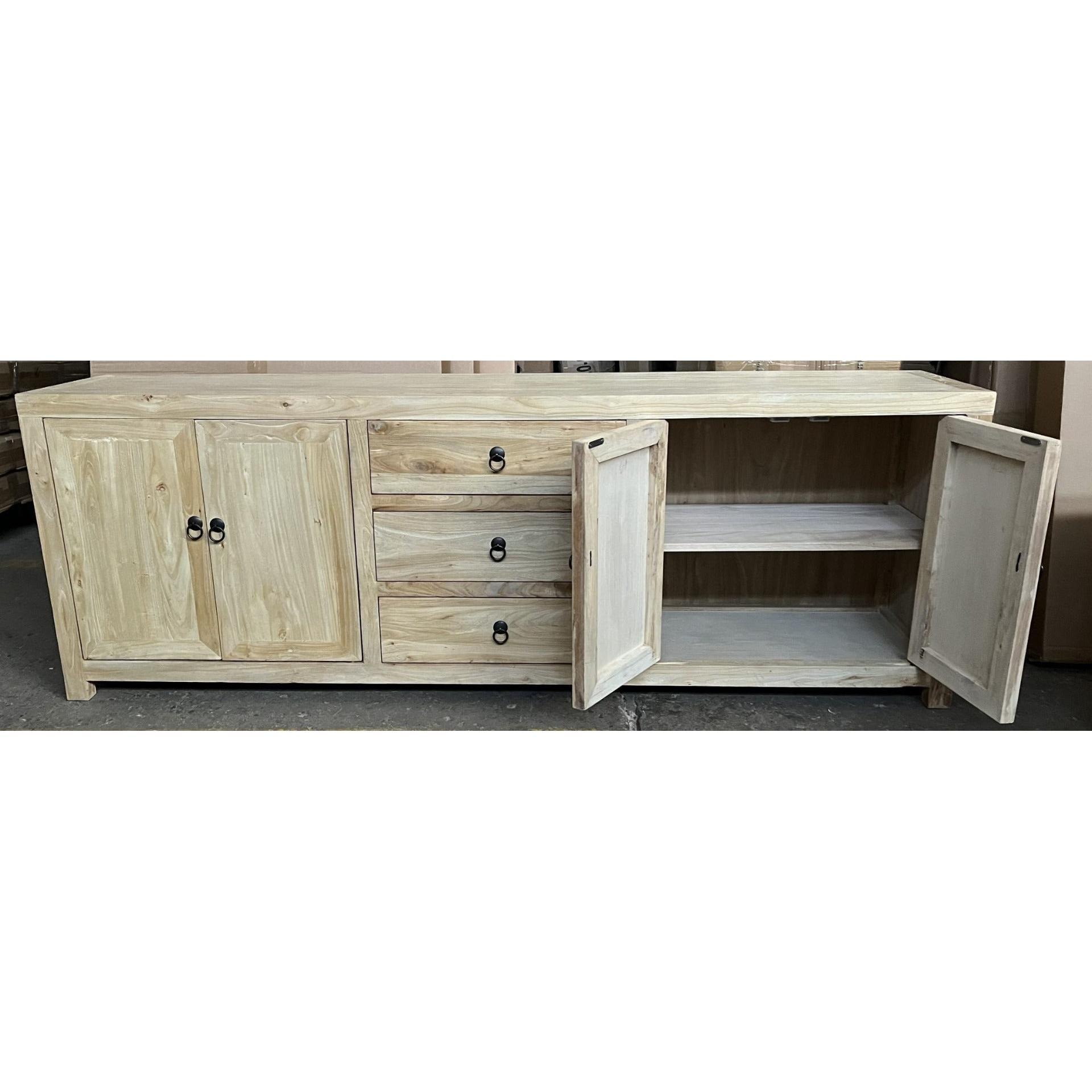 SHULI RECYCLED ELM CHINESE ANTIQUE REPRODUCTION TV UNIT 200CM - MyChocolateWood