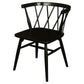 SIERRA SOLID OAK DINING CHAIRS IN BLACK SET OF 2 - MyChocolateWood