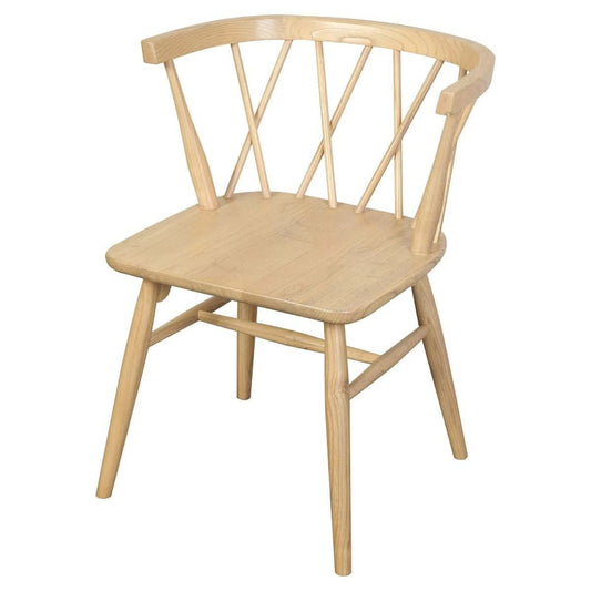 SIERRA SOLID OAK DINING CHAIRS IN NATURAL SET OF 2 - MyChocolateWood