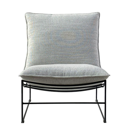 SILVA FABRIC ARMLESS LOUNGE CHAIR  EASY CHAIR ACCENT CHAIR IN WINTER