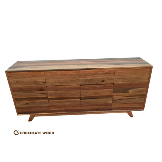 SLAVA 2 DOOR 6 DRAWER SIDEBOARD BUFFET IN SOLID SPOTTED GUM AUSTRALIAN CUSTOM MADE - MyChocolateWood