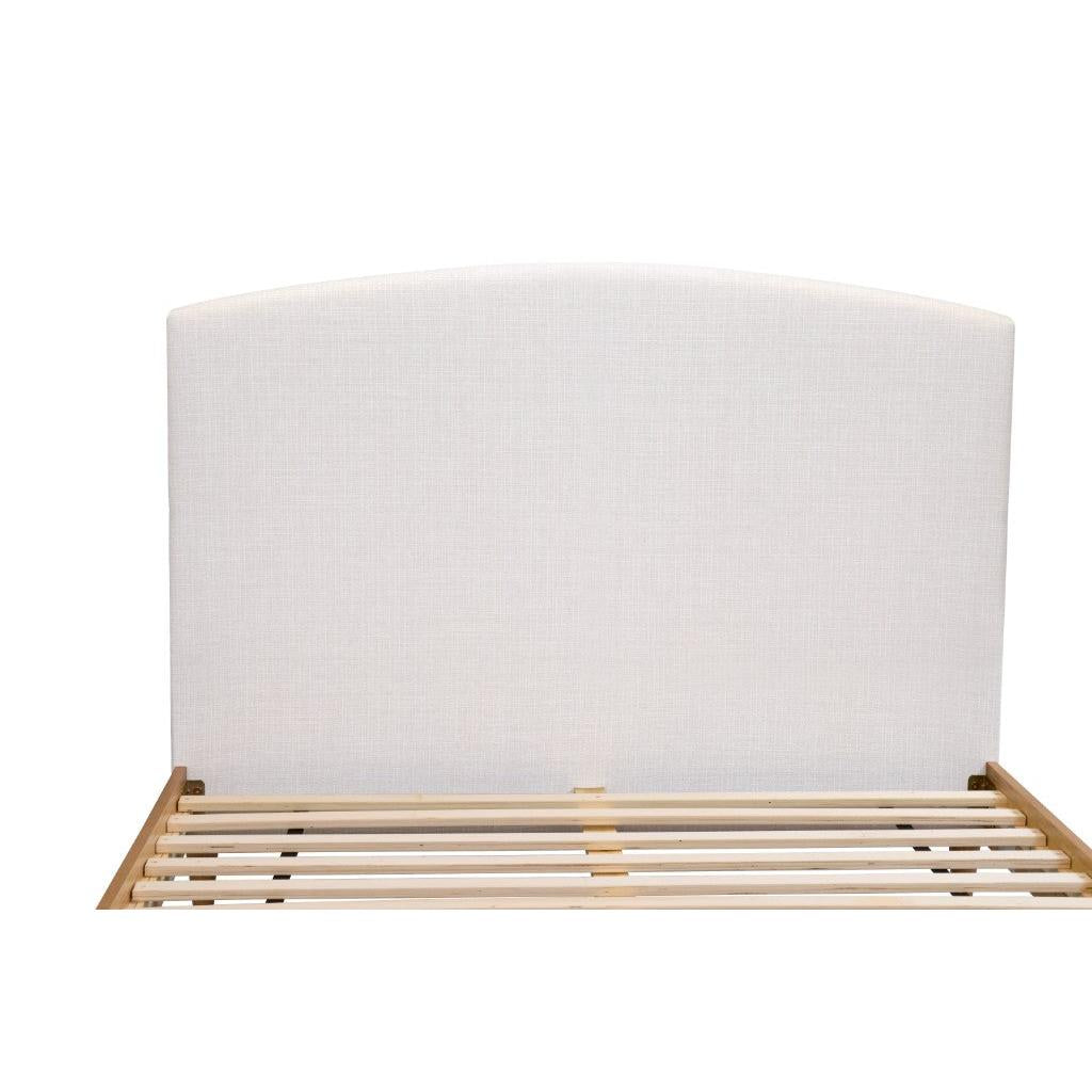 SOLENE FABRIC QUEEN BED WITH UPH BH & USB SANDSTONE