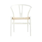 SOLID BEECHWOOD WHITE WISHBONE DINING CHAIR - MyChocolateWood
