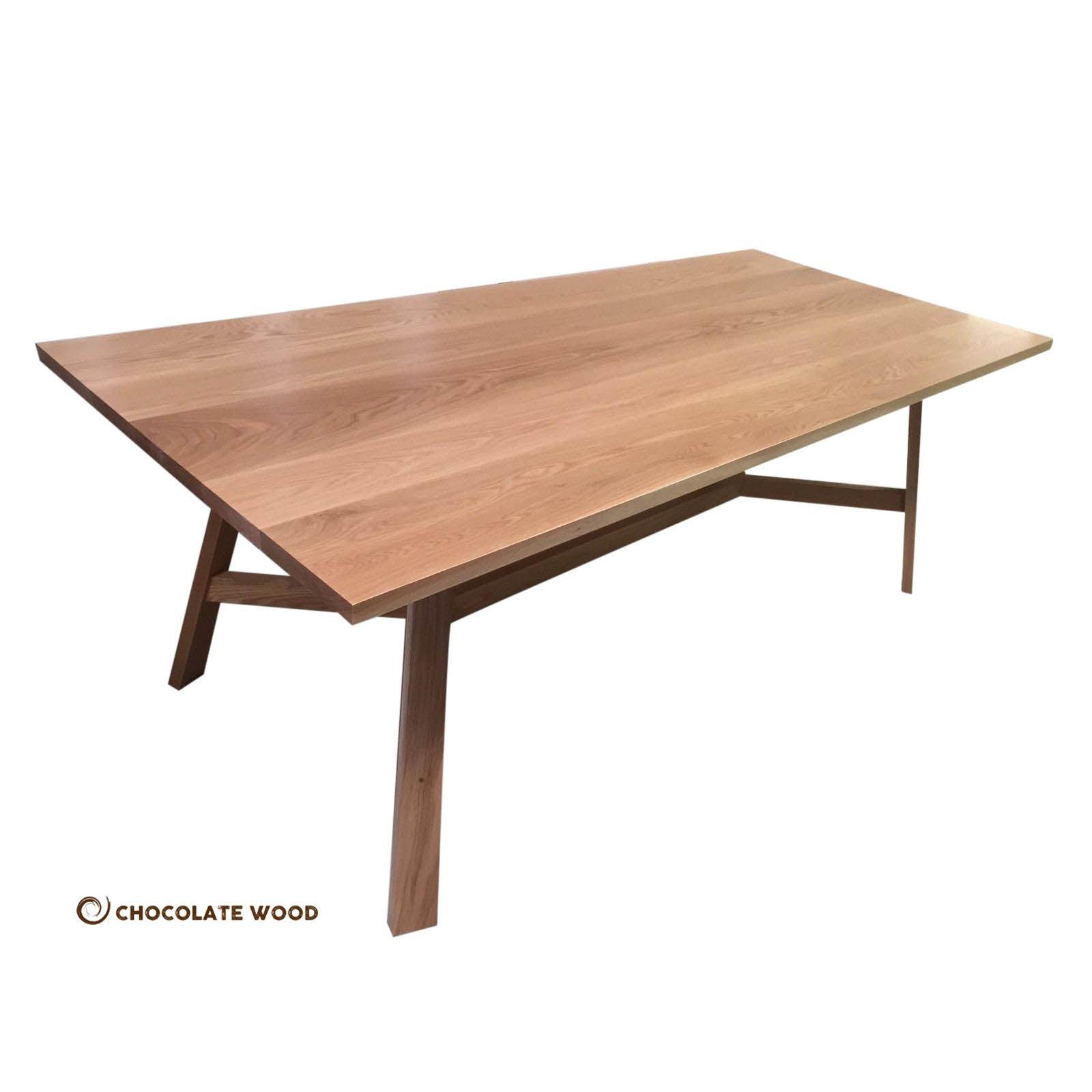 SOLID MILAN AMERICAN OAK DINING TABLE 210CM MADE TO ORDER - MyChocolateWood