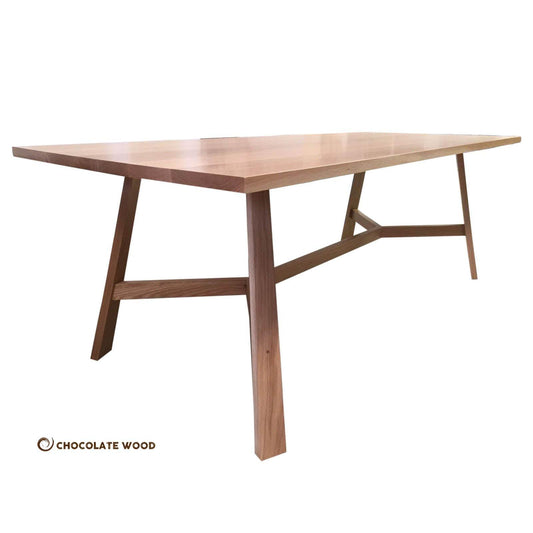 SOLID MILAN AMERICAN OAK DINING TABLE 210CM MADE TO ORDER - MyChocolateWood