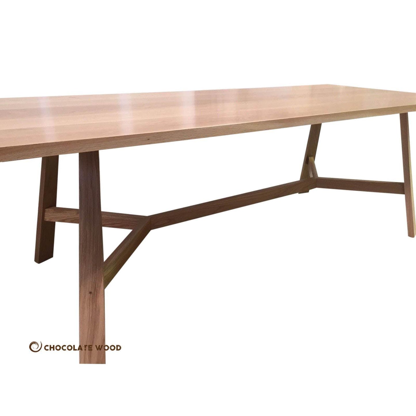 SOLID MILAN AMERICAN OAK DINING TABLE 210CM MADE TO ORDER - MyChocolateWood