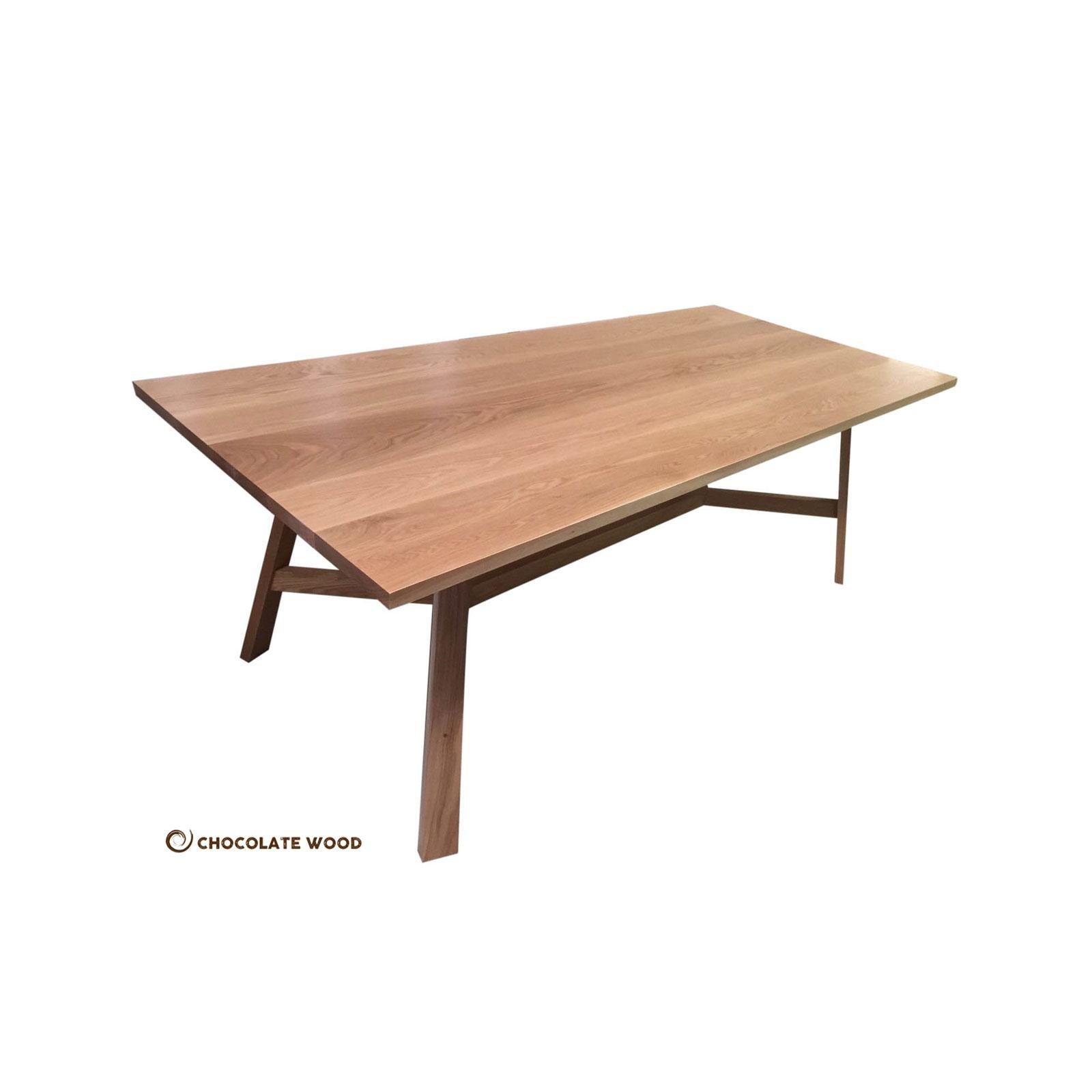 SOLID MILAN AMERICAN OAK DINING TABLE 210CM MADE TO ORDER - MyChocolateWood
